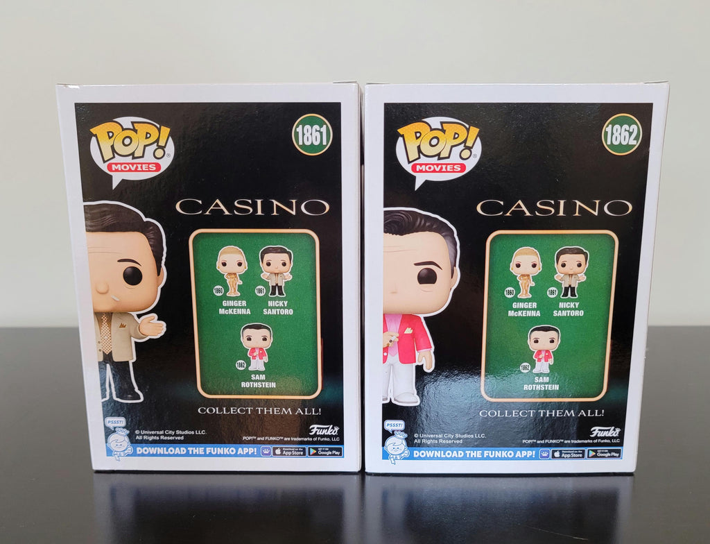 Robert De Niro and Joe Pesci Signed Autographed Casino Funko Pop Set Authenticated