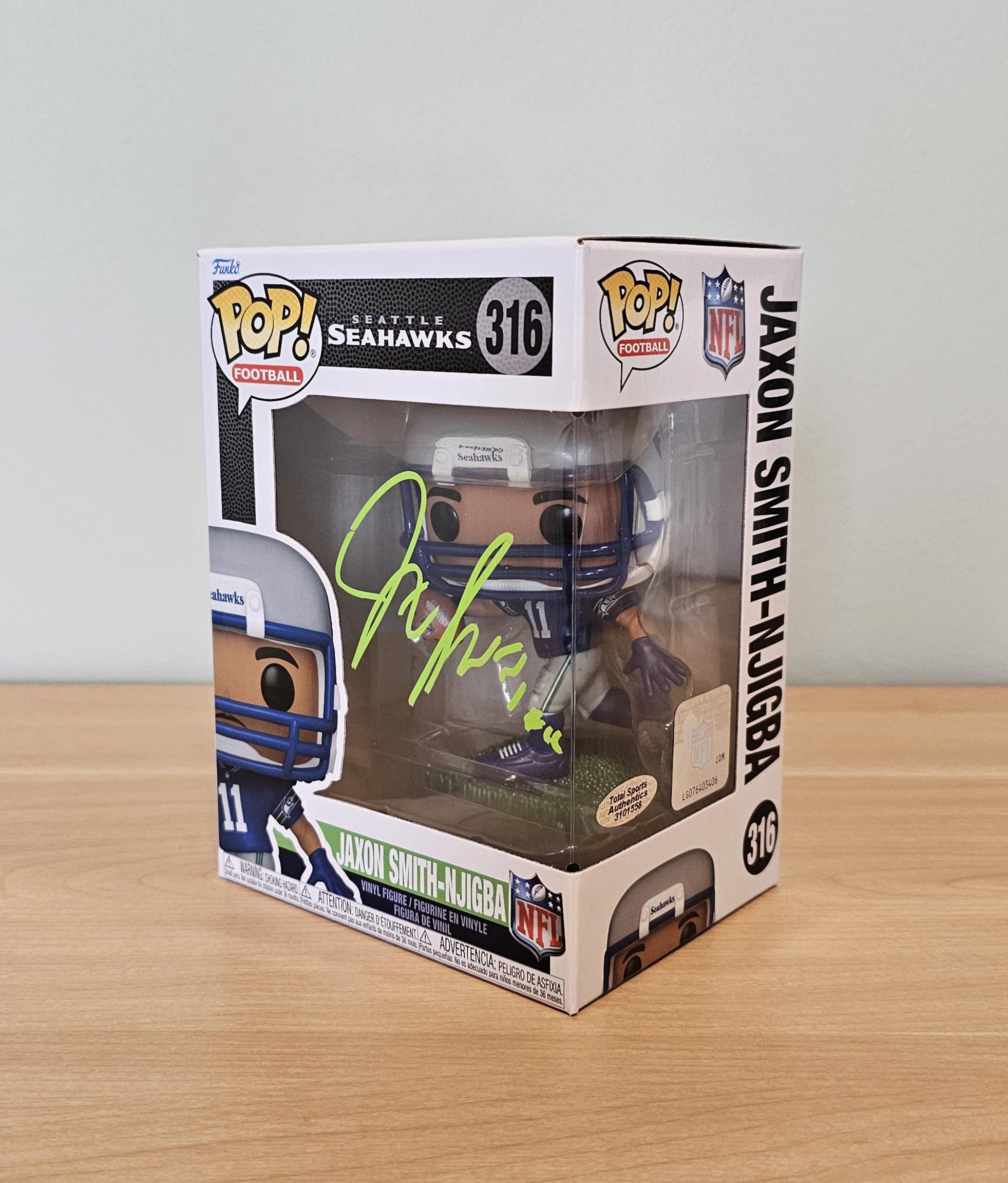 Jaxon Smith Njigba Signed Autographed Seattle Seahawks Funko Pop NFL Holo & COA