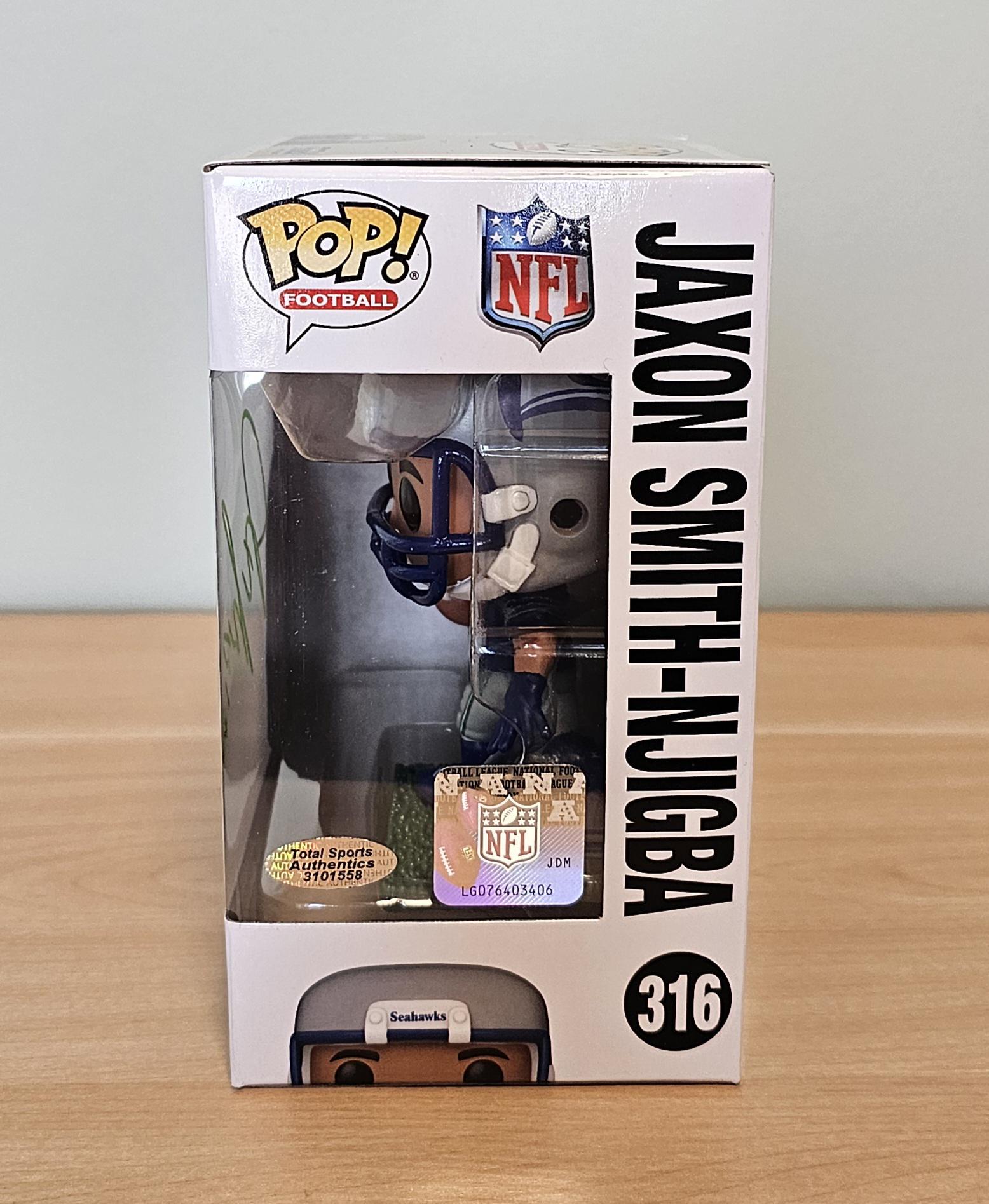 Jaxon Smith Njigba Signed Autographed Seattle Seahawks Funko Pop NFL Holo & COA