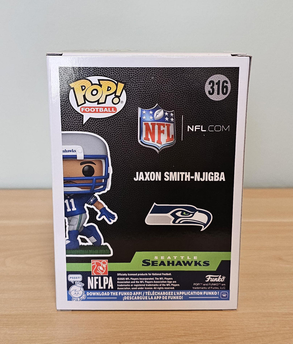 Jaxon Smith Njigba Signed Autographed Seattle Seahawks Funko Pop NFL Holo & COA
