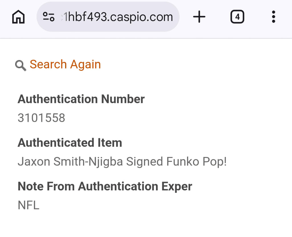 Jaxon Smith Njigba Signed Autographed Seattle Seahawks Funko Pop NFL Holo & COA
