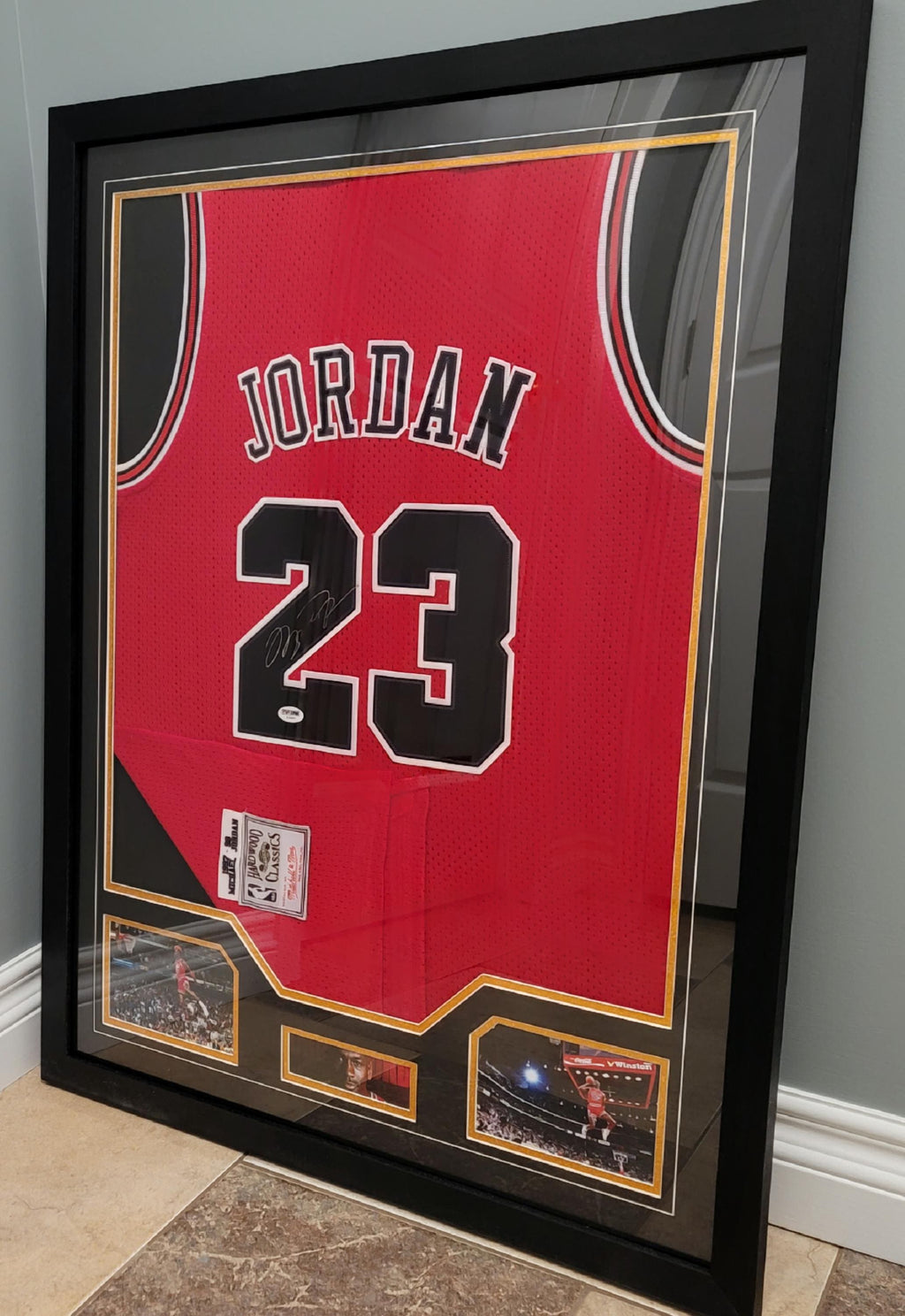 FRAMED! 1997-1998 Michael Jordan Signed Bulls Mitchell & Ness Jersey PSA COA Autographed