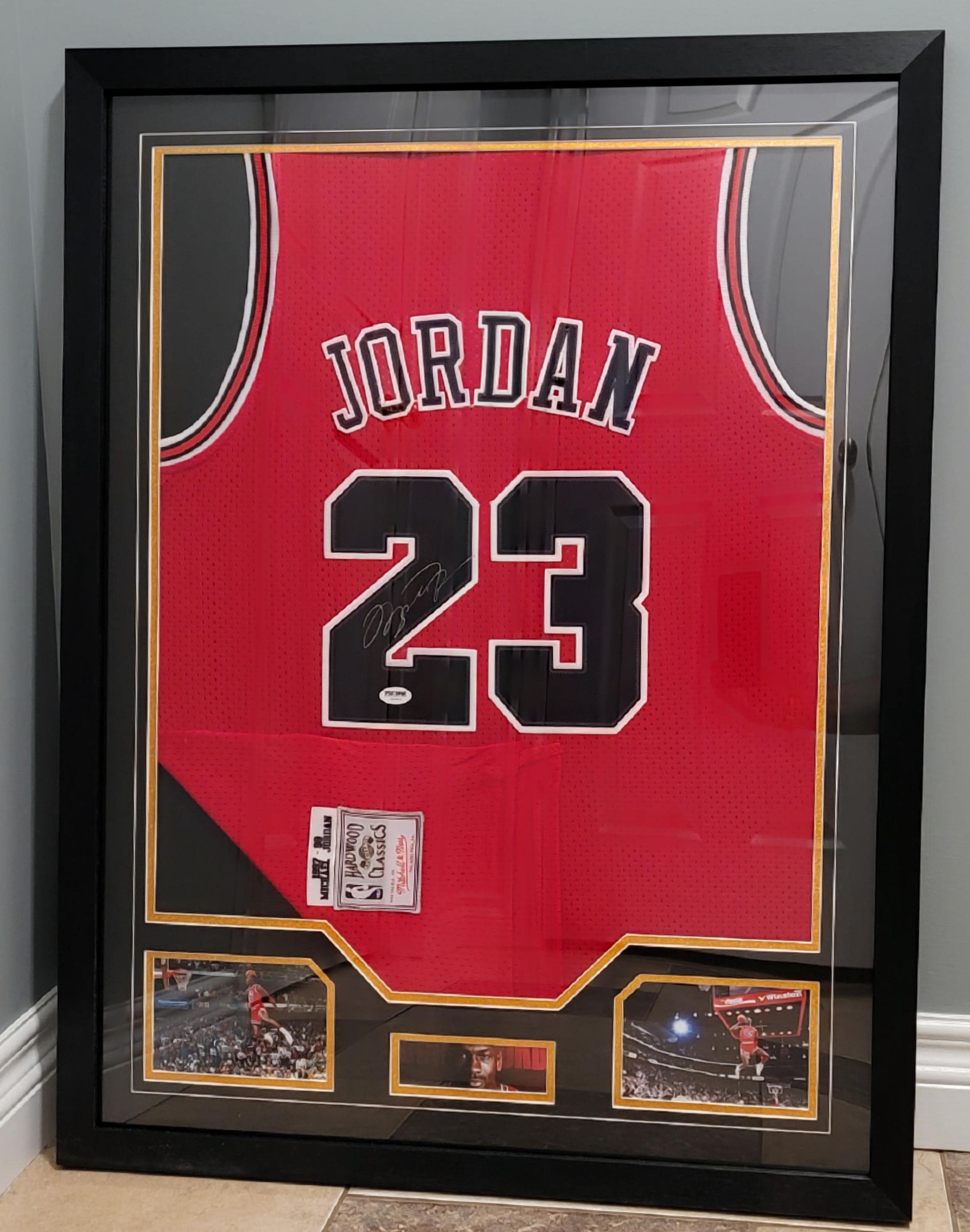 FRAMED! 1997-1998 Michael Jordan Signed Bulls Mitchell & Ness Jersey PSA COA Autographed