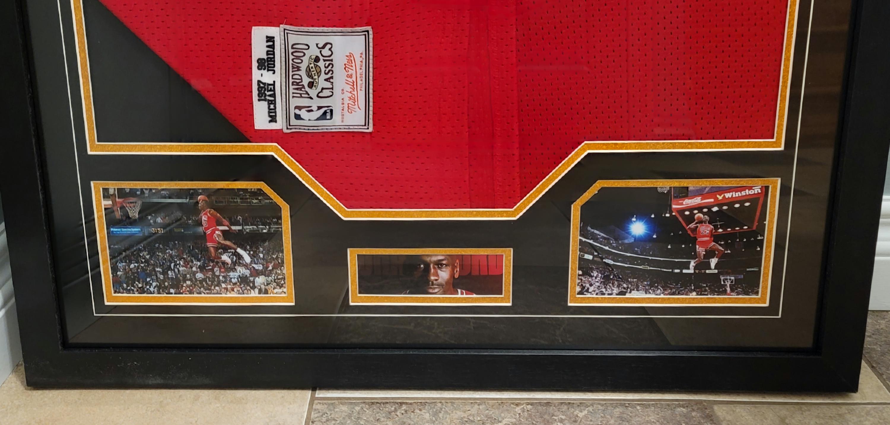 FRAMED! 1997-1998 Michael Jordan Signed Bulls Mitchell & Ness Jersey PSA COA Autographed