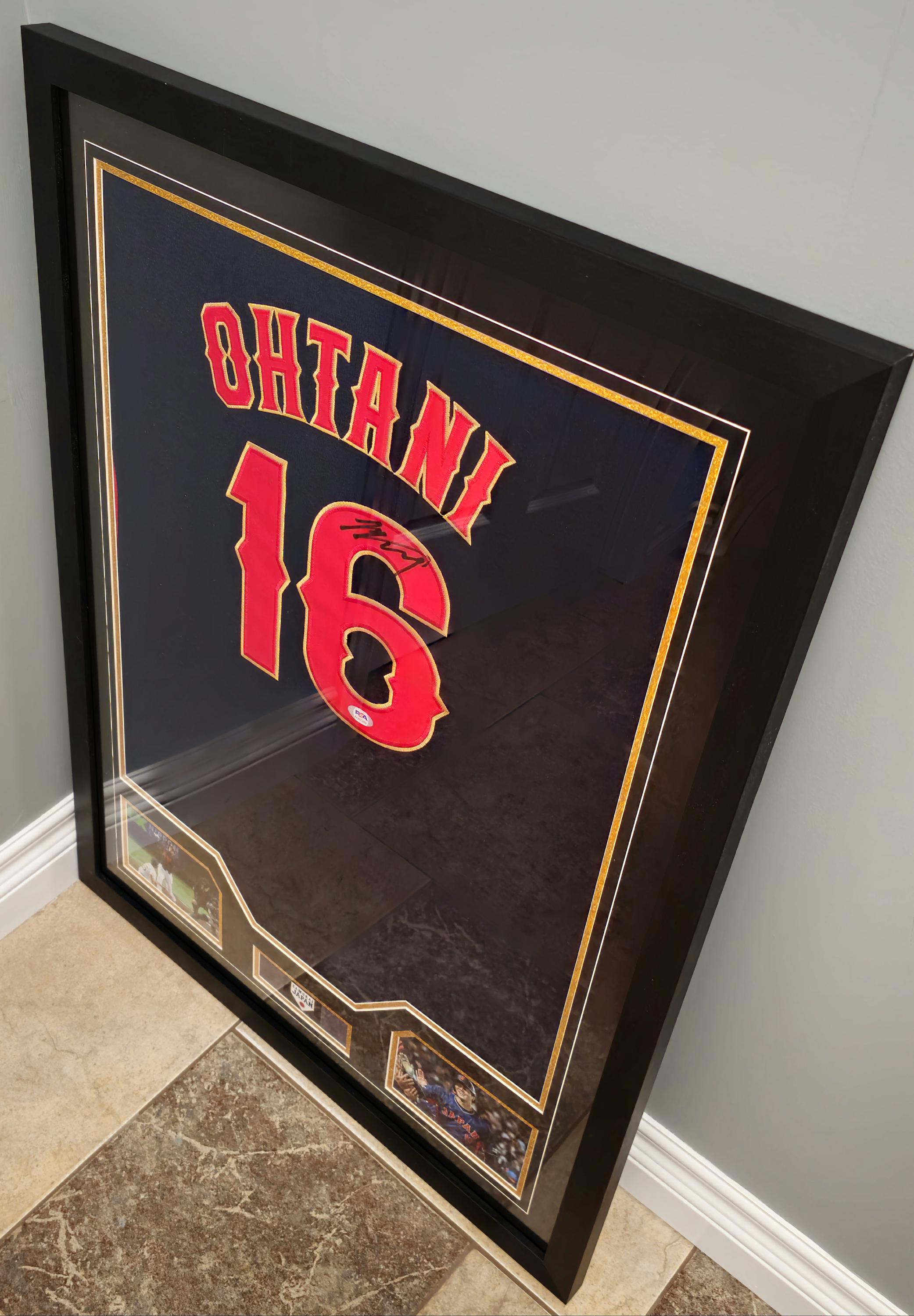 FRAMED! Shohei Ohtani Signed Autographed Japan Samurai Jersey PSA COA Autographed
