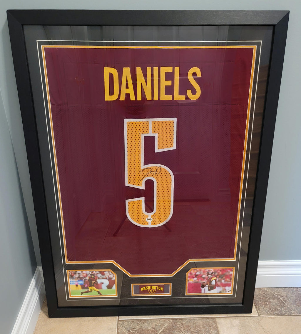 CUSTOM FRAMED Jayden Daniels Signed Autographed Jersey w/ COA