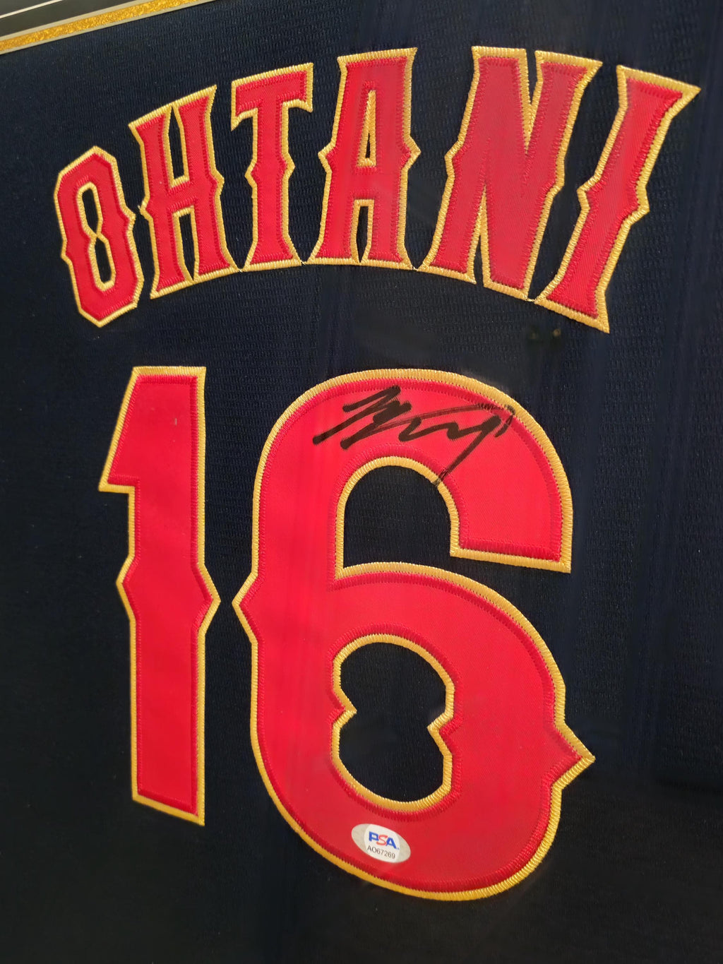 FRAMED! Shohei Ohtani Signed Autographed Japan Samurai Jersey PSA COA Autographed