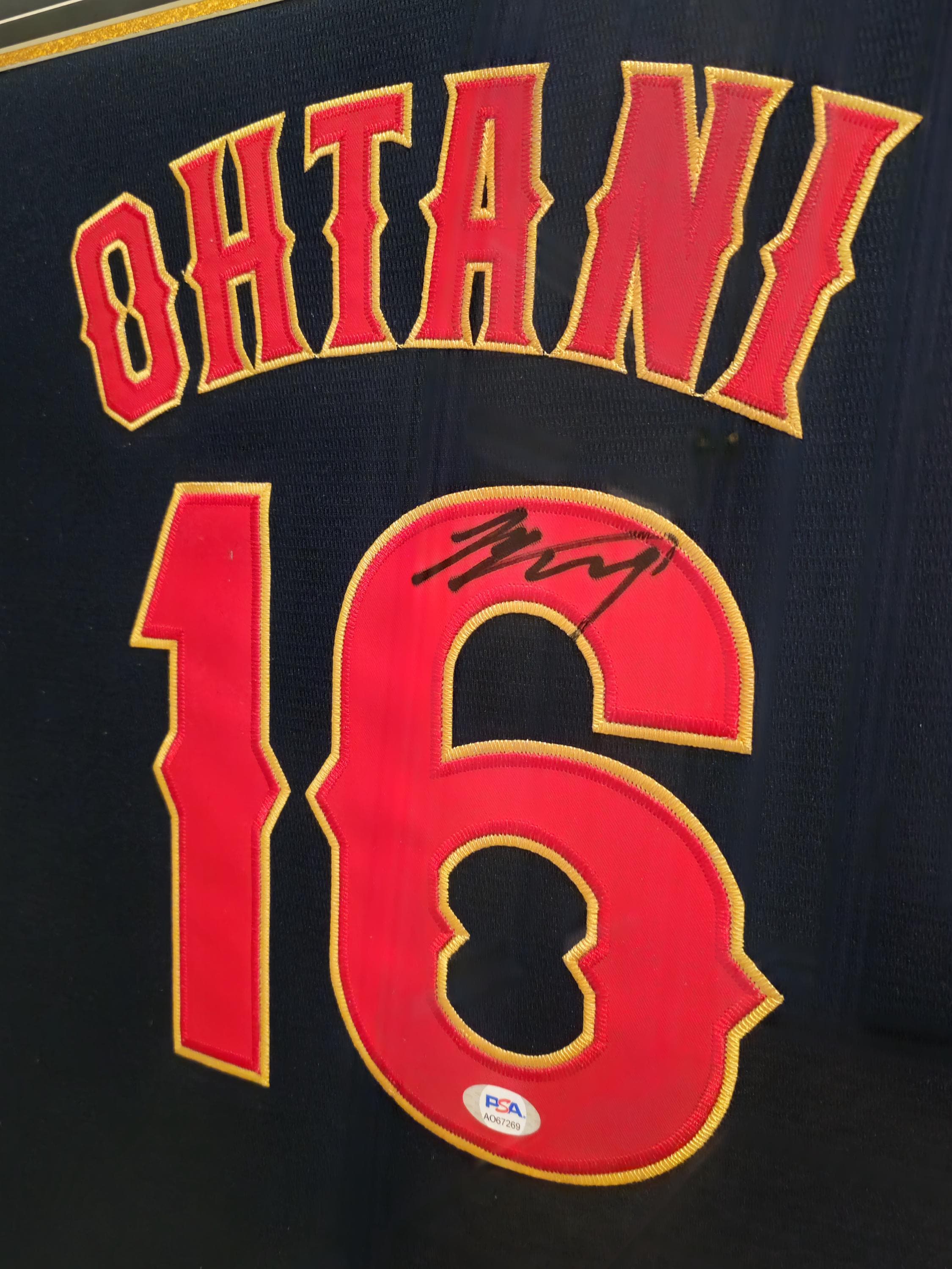 FRAMED! Shohei Ohtani Signed Autographed Japan Samurai Jersey PSA COA Autographed