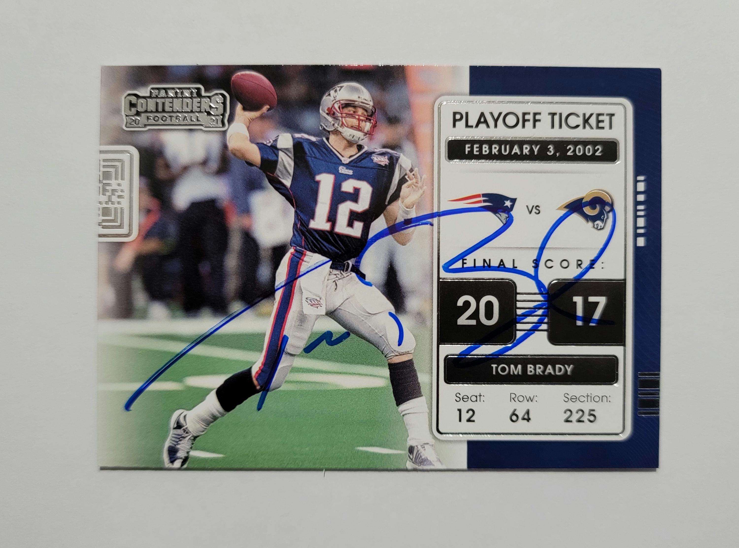 Tom Brady Signed Autographed New England Patriots Panini Card w/ Hologram COA