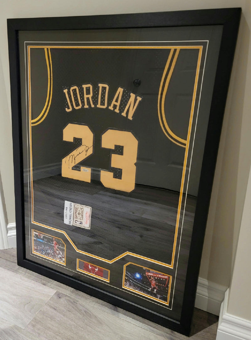 FRAMED! 97-98 Michael Jordan Signed Autographed Bulls Mitchell & Ness Jersey with LOA