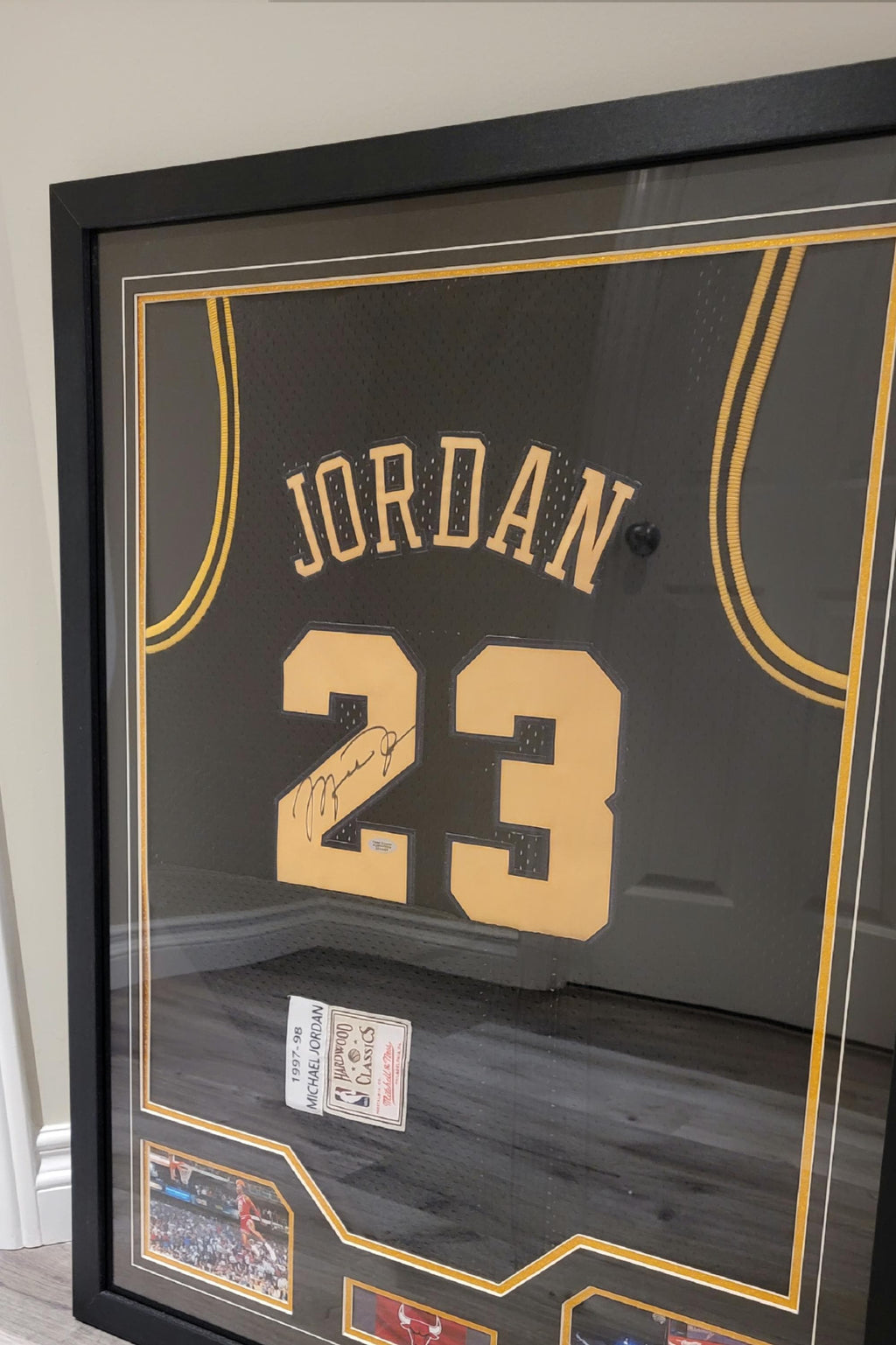 FRAMED! 97-98 Michael Jordan Signed Autographed Bulls Mitchell & Ness Jersey with LOA