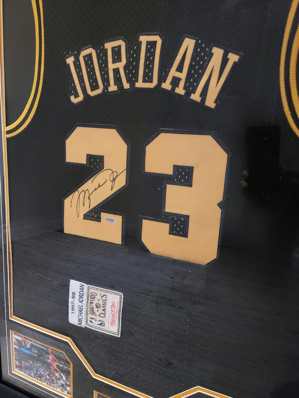 FRAMED! 97-98 Michael Jordan Signed Autographed Bulls Mitchell & Ness Jersey with LOA