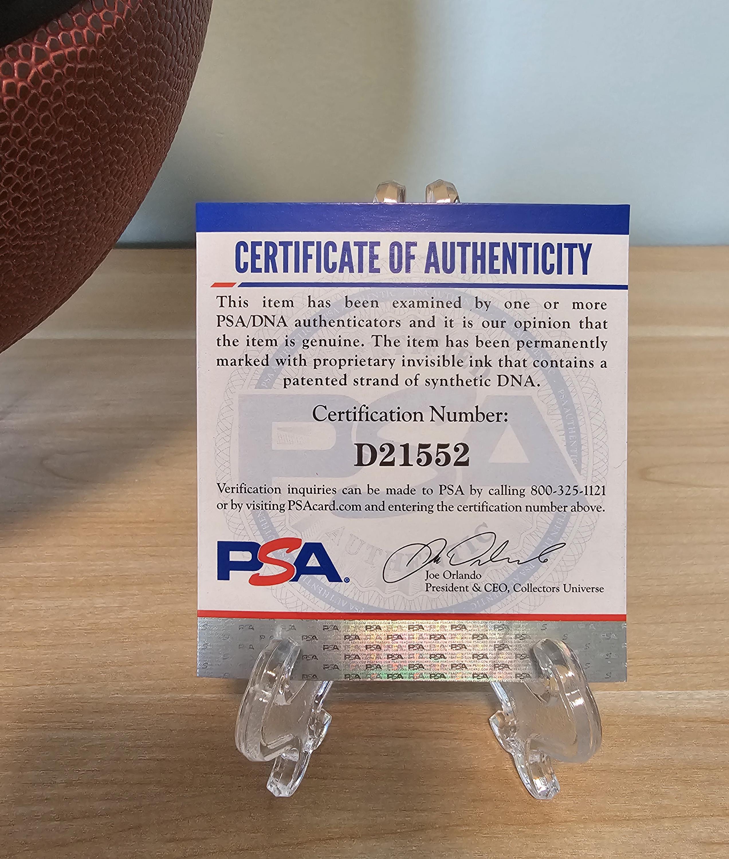 Michael Jordan Signed Spalding Signature Series Full Size Basketball PSA Authenticated Autograph Chicago Bulls NBA Memorabilia