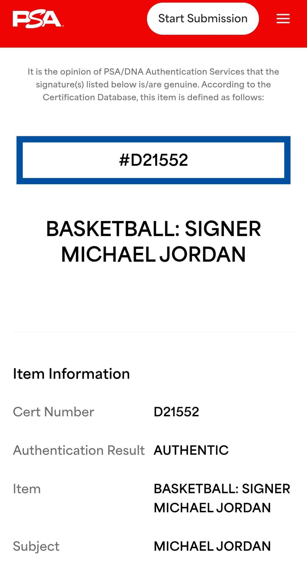 Michael Jordan Signed Spalding Signature Series Full Size Basketball PSA Authenticated Autograph Chicago Bulls NBA Memorabilia