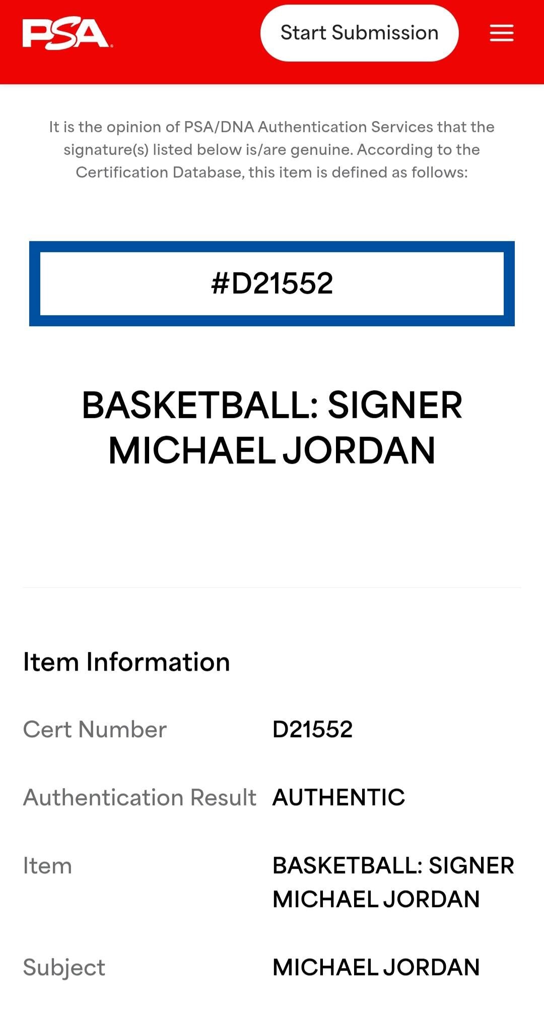 Michael Jordan Signed Spalding Signature Series Full Size Basketball PSA Authenticated Autograph Chicago Bulls NBA Memorabilia