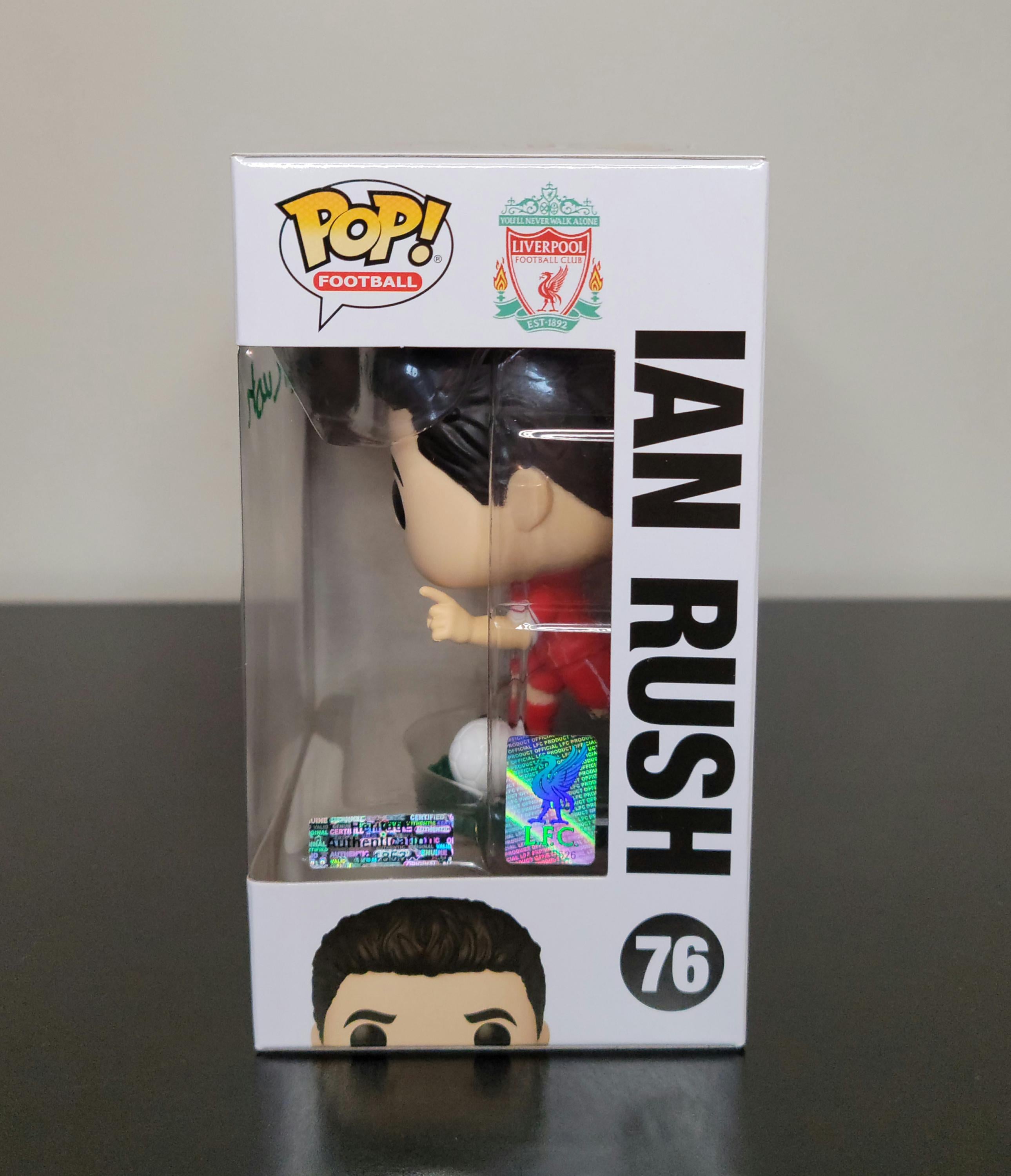 Ian Rush Signed Autographed Funko Pop Liverpool LFC Hologram and COA