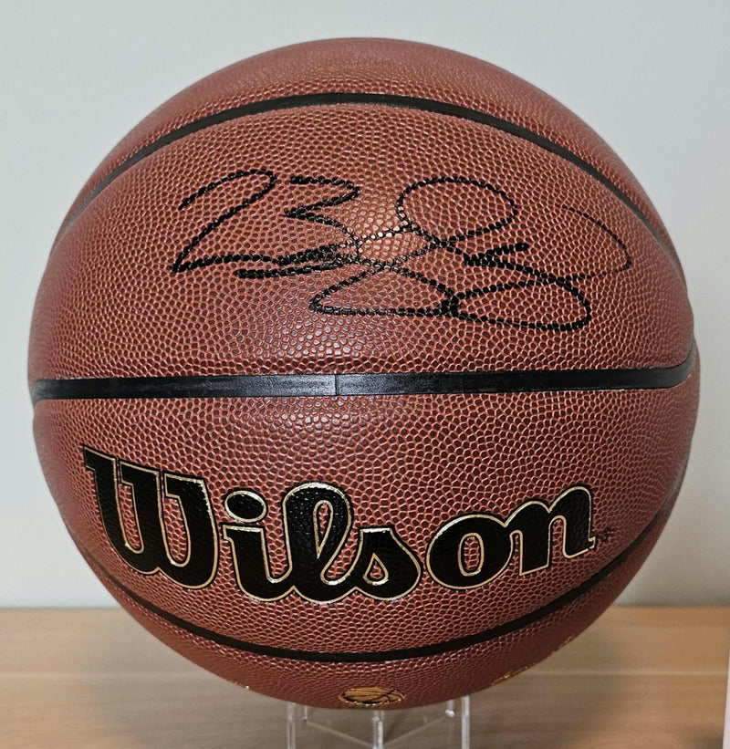LeBron James Signed Spalding Signature Series Full Size Basketball PSA Authenticated Auto Grade 9 NBA Autograph Memorabilia