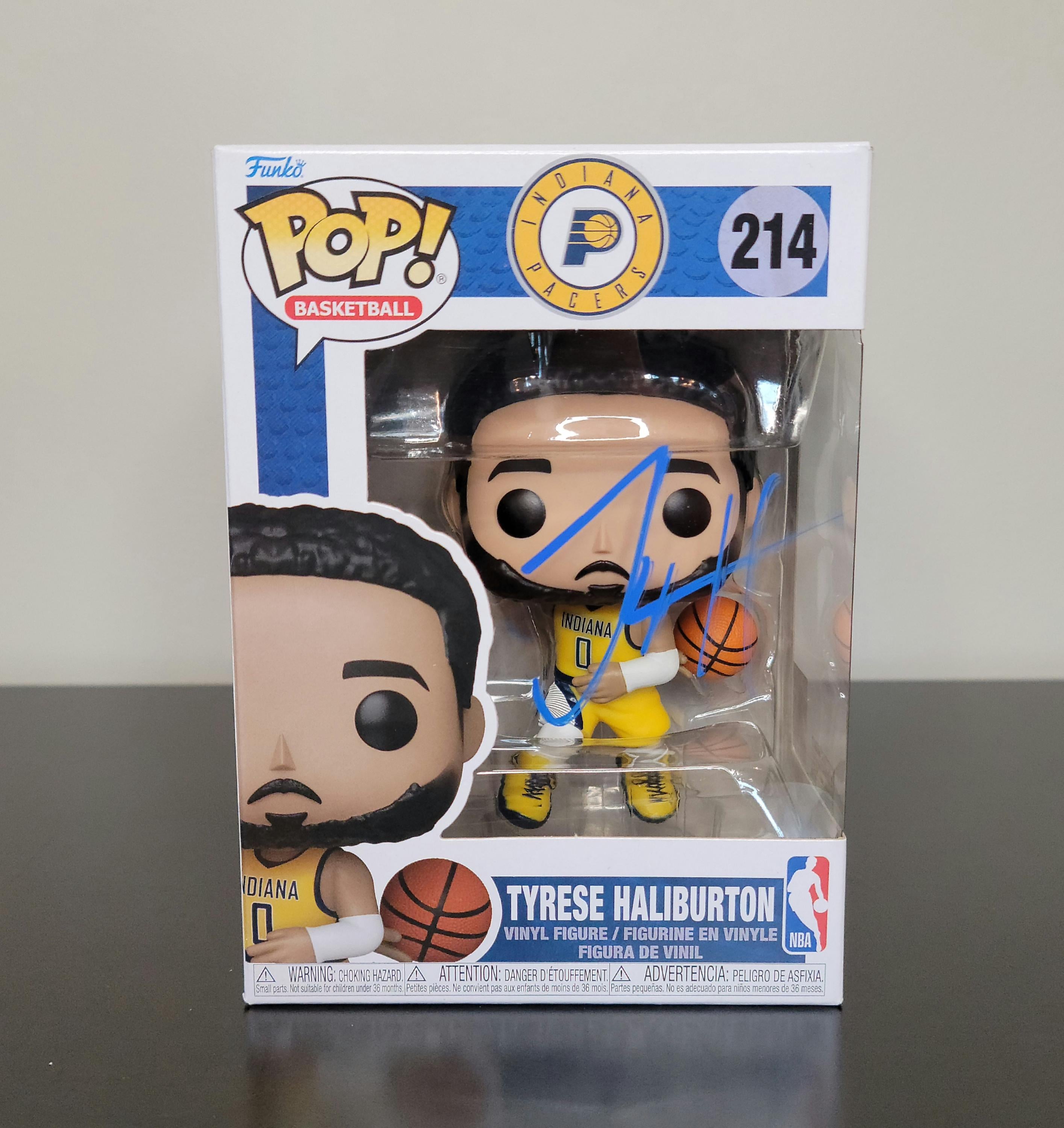 Tyrese Haliburton Signed Autographed Funko Pop Indiana Pacers NBA Hologram & COA