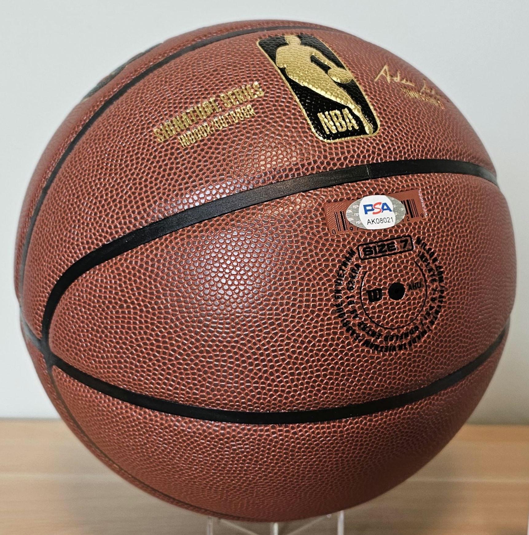 LeBron James Signed Spalding Signature Series Full Size Basketball PSA Authenticated Auto Grade 9 NBA Autograph Memorabilia
