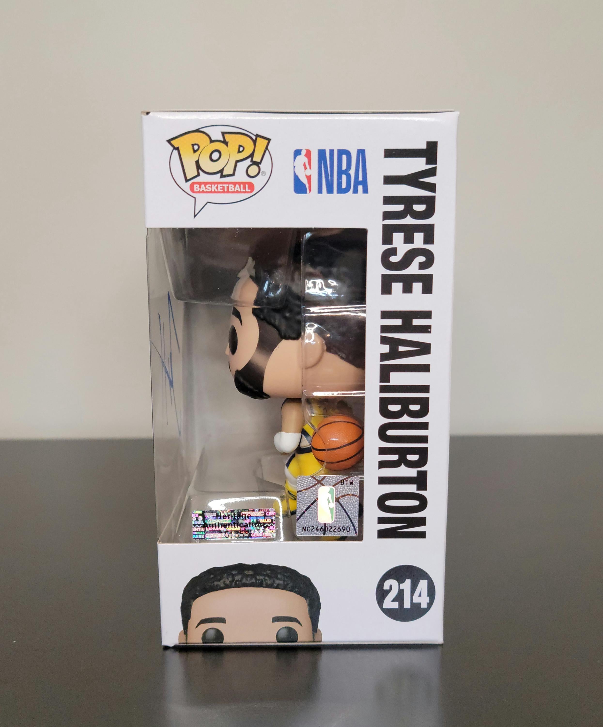 Tyrese Haliburton Signed Autographed Funko Pop Indiana Pacers NBA Hologram & COA