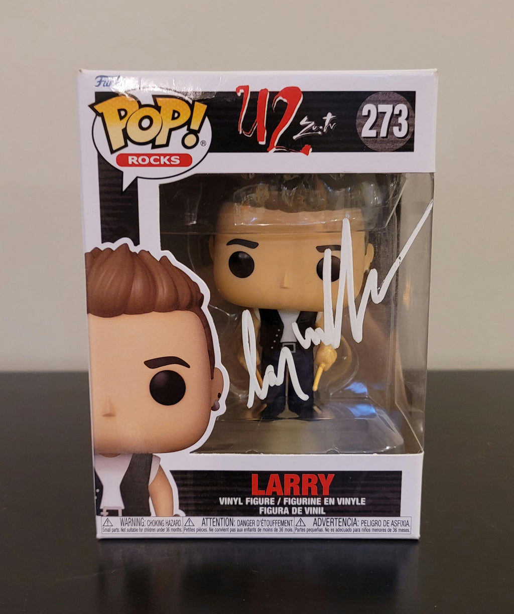 Larry Mullen Jr U2 Signed Autographed Funko Pop Hologram COA Authenticated