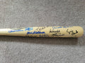 Multi-Signed Louisville Slugger Baseball Bat w Holo COA Mays, Ryan, Aaron, Berra, Kaline + More