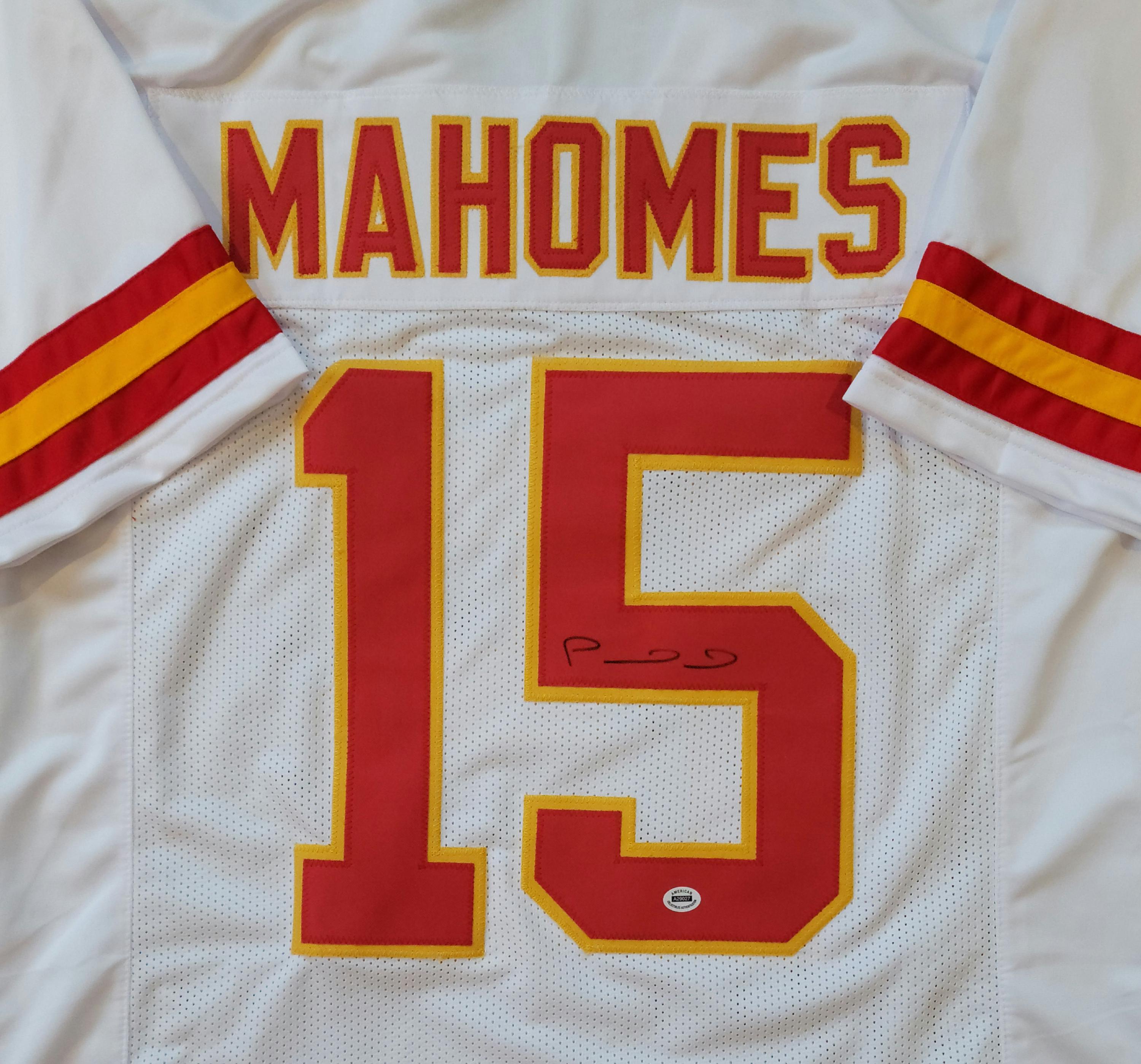 Patrick Mahomes Signed Autographed Kansas City Chiefs Custom Jersey w/ COA