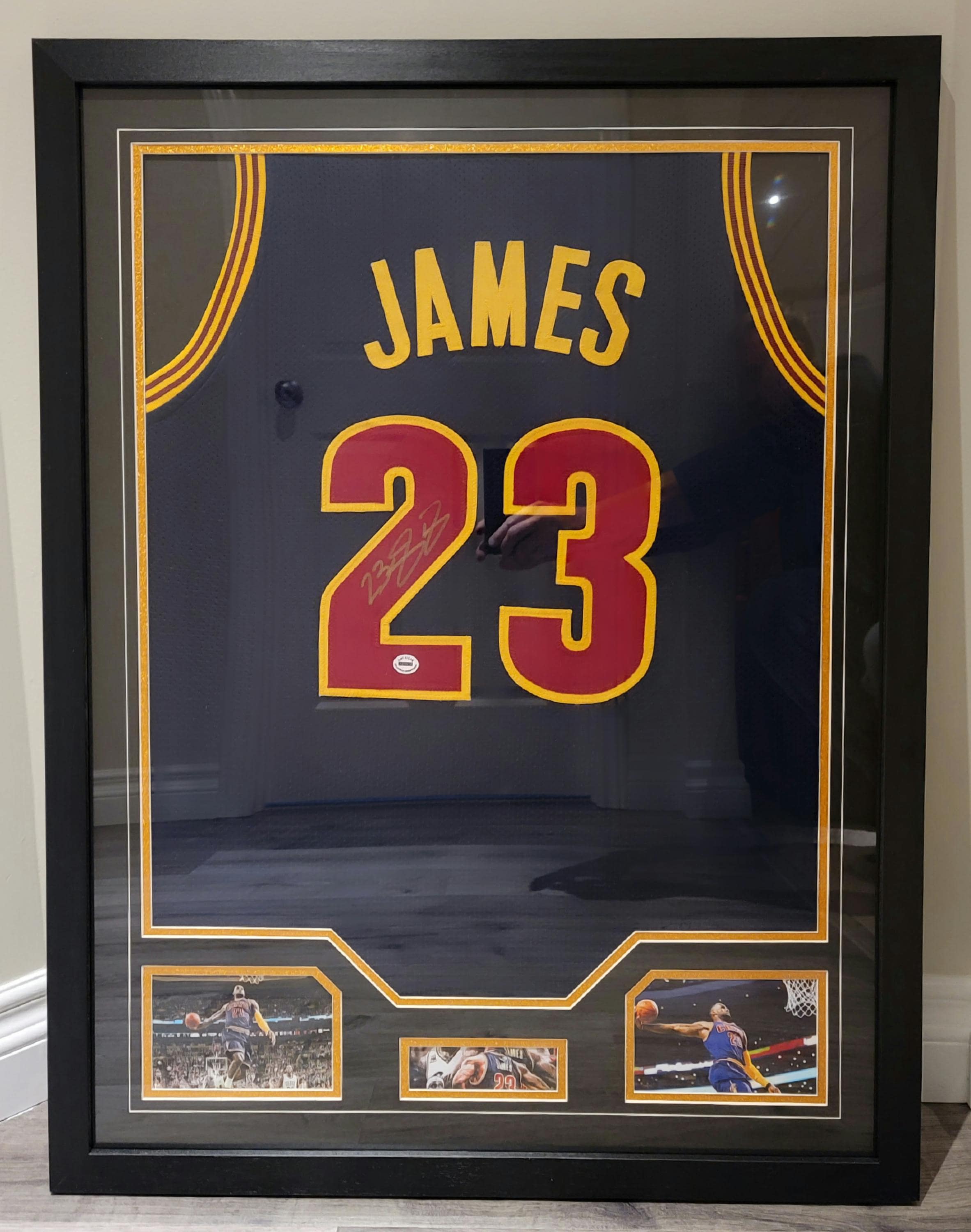 CUSTOM FRAMED LeBron James Signed Autographed Cavaliers Custom Jersey w/ COA
