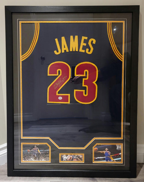 CUSTOM FRAMED LeBron James Signed Autographed Cavaliers Custom Jersey w/ COA