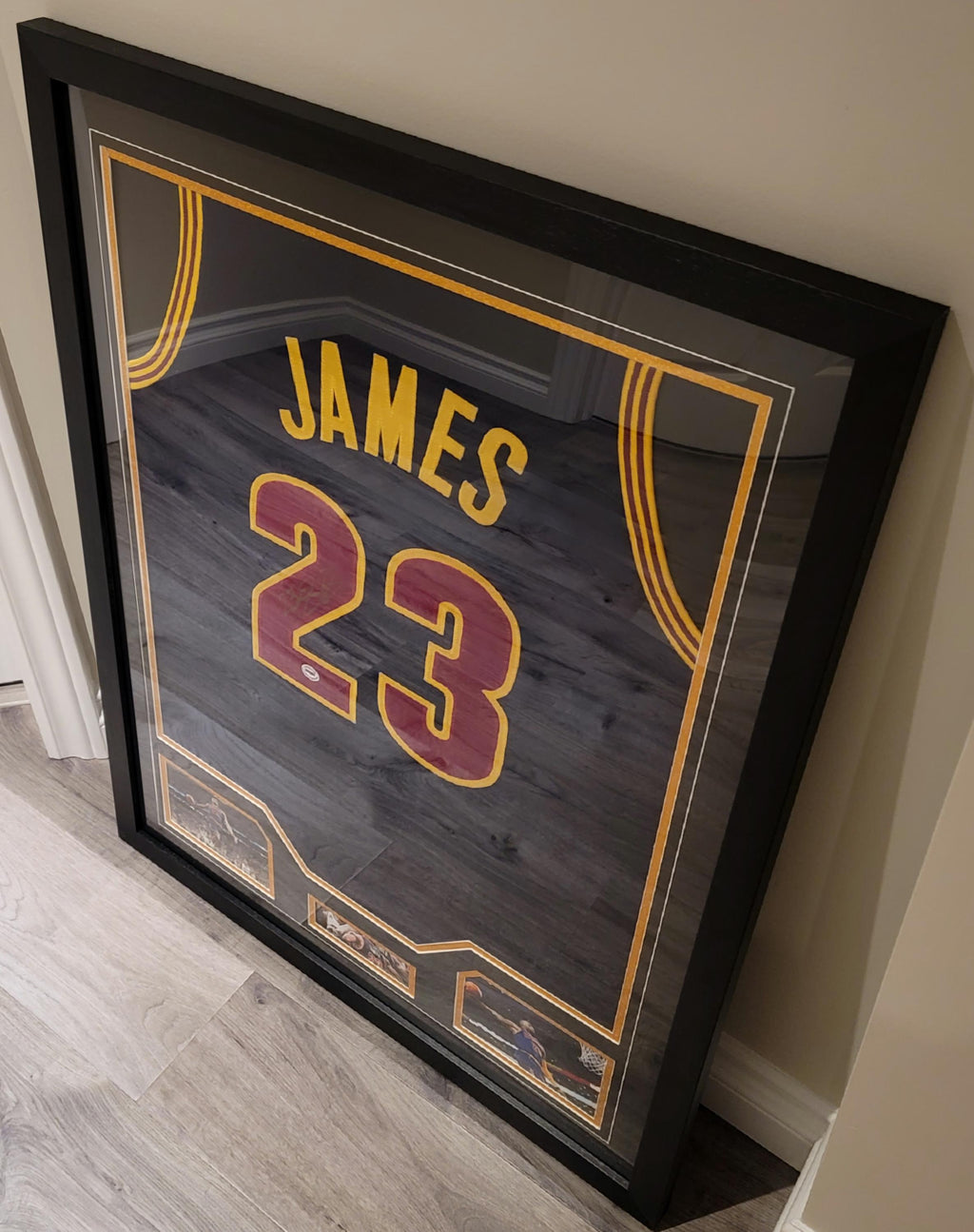 CUSTOM FRAMED LeBron James Signed Autographed Cavaliers Custom Jersey w/ COA