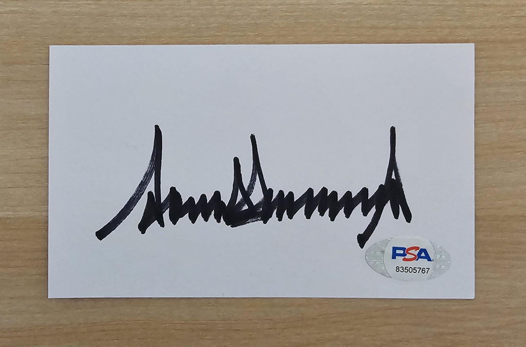 Donald Trump Signed Index Card PSA DNA COA Autographed