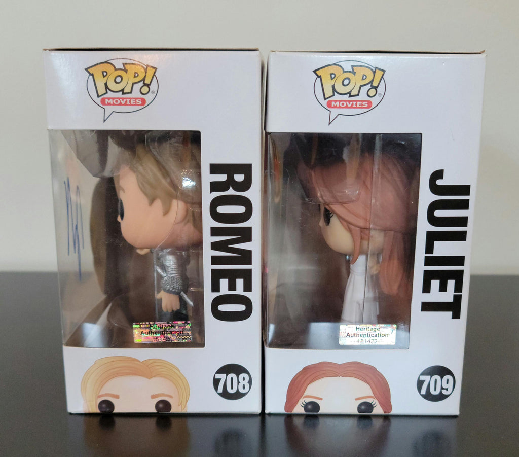 Leonardo Dicaprio & Claire Danes Signed Autographed Funko Pop Romeo + Juliet COA