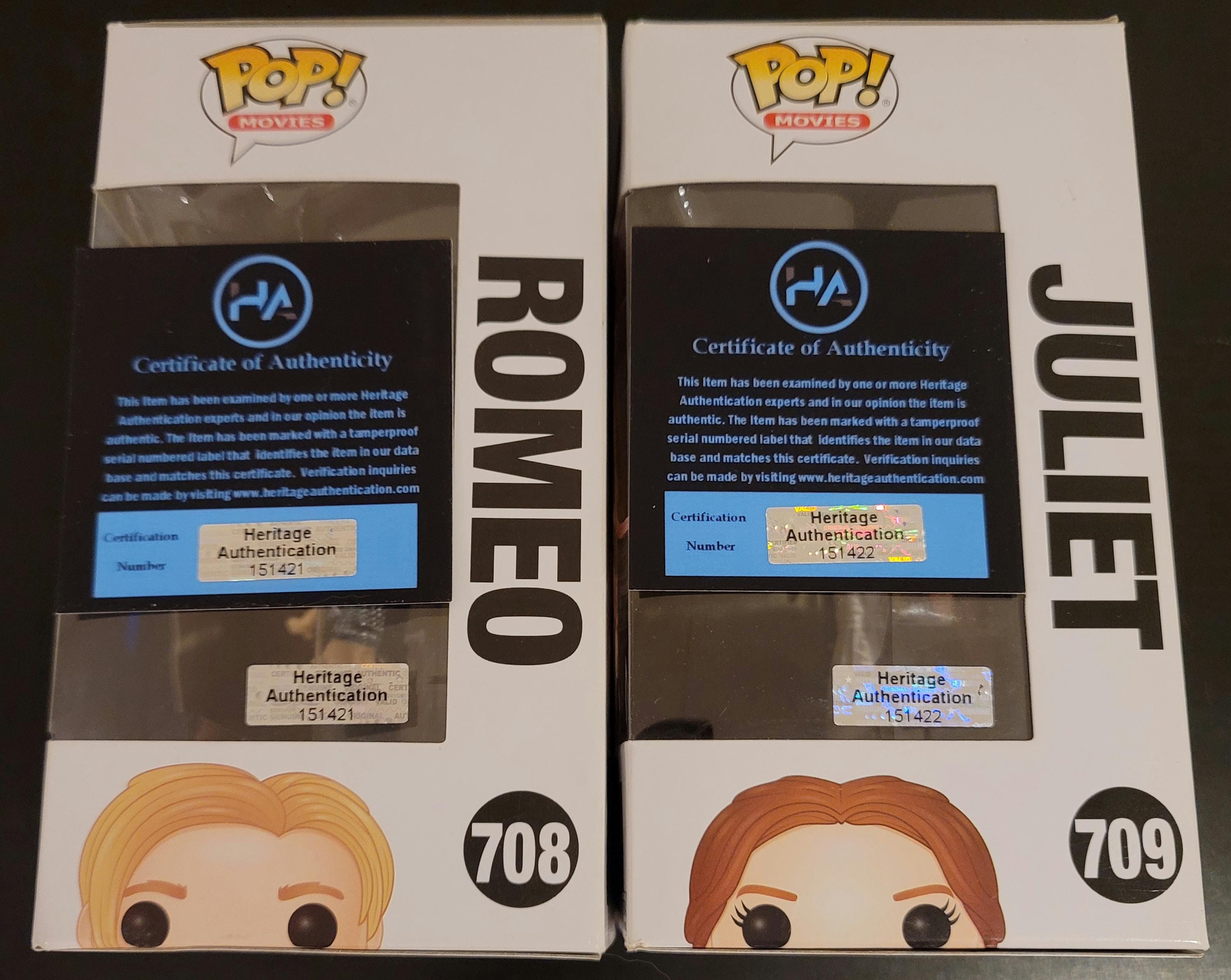 Leonardo Dicaprio & Claire Danes Signed Autographed Funko Pop Romeo + Juliet COA