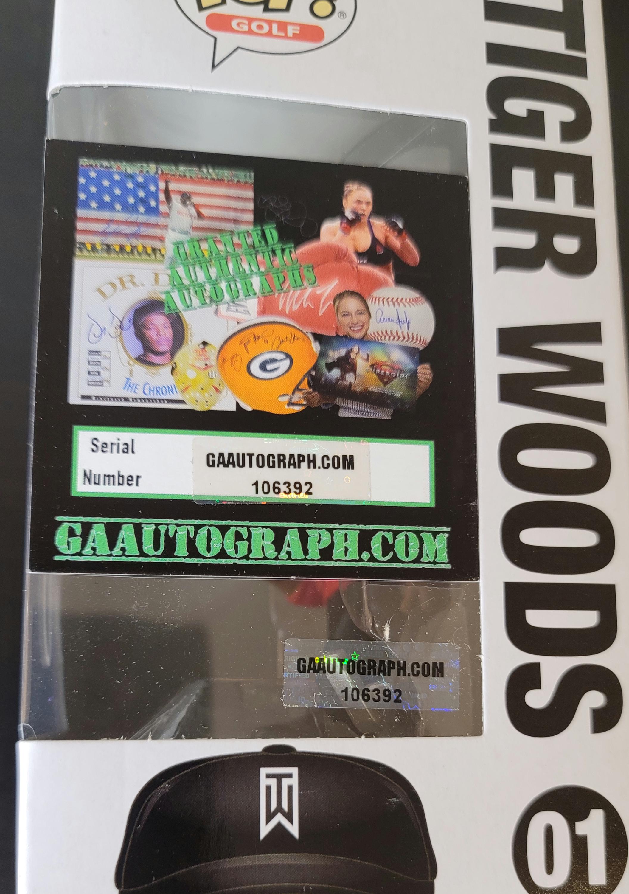 Tiger Woods Signed Autographed ROOKIE Funko PGA Hologram w/COA