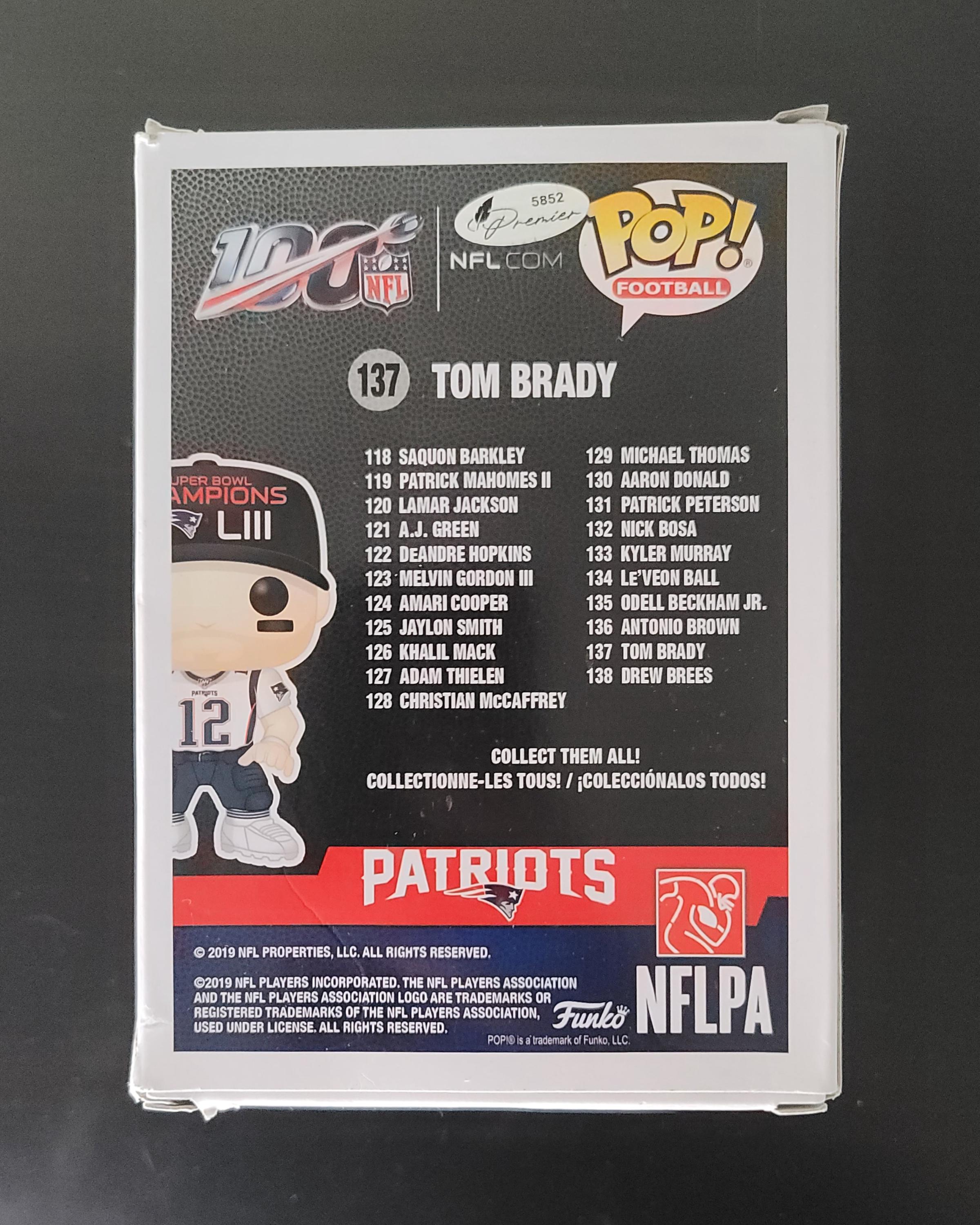 Tom Brady New England Patriots Signed Autographed Funko Pop with COA