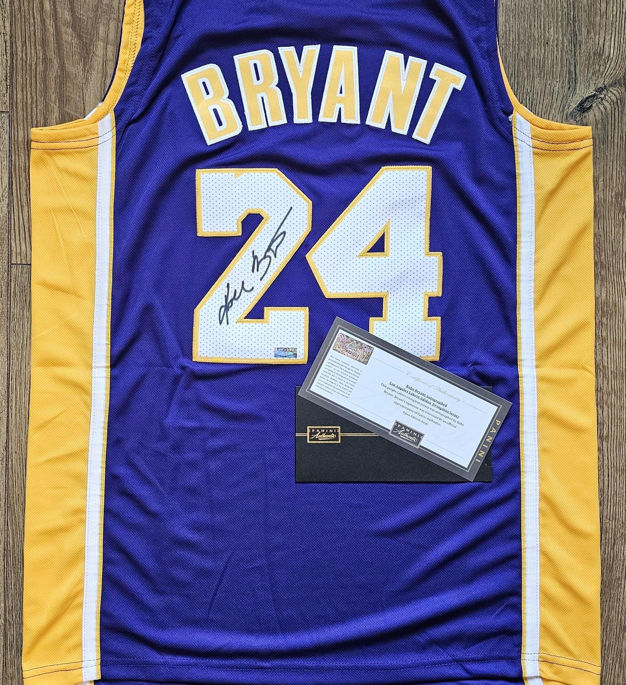Kobe Bryant Signed Lakers Jersey Full Signature Panini Authenticated NBA Black Mamba Memorabilia Collectible