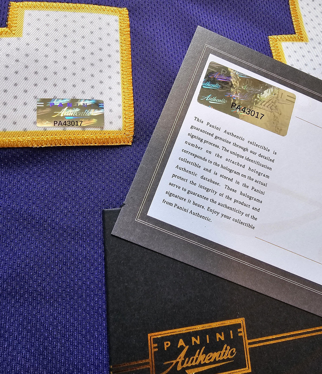 Kobe Bryant Signed Lakers Jersey Full Signature Panini Authenticated NBA Black Mamba Memorabilia Collectible
