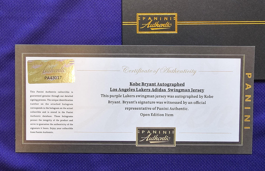 Kobe Bryant Signed Lakers Jersey Full Signature Panini Authenticated NBA Black Mamba Memorabilia Collectible