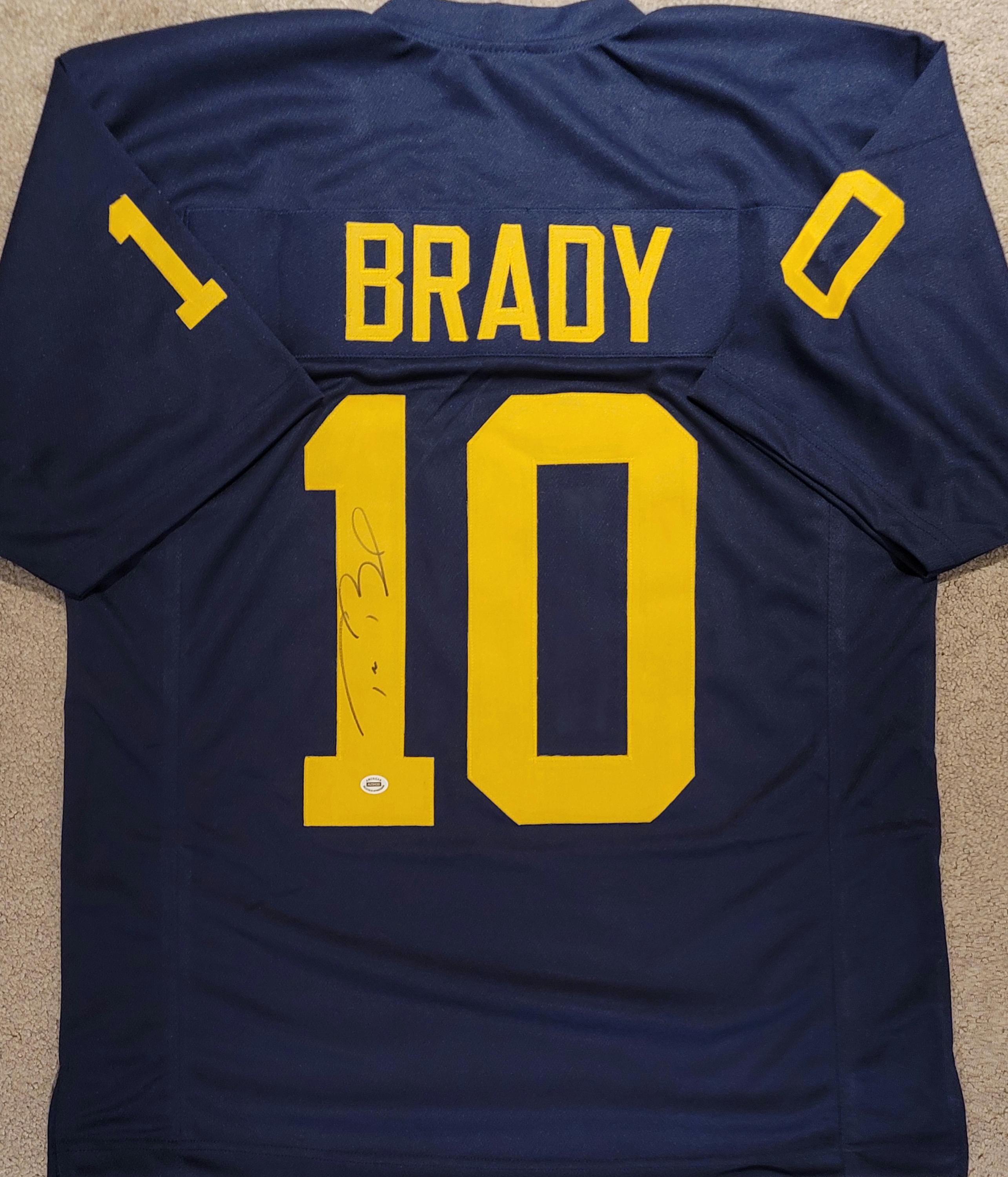 Tom Brady Signed Autographed Michigan Wolverines Custom Jersey w/ COA