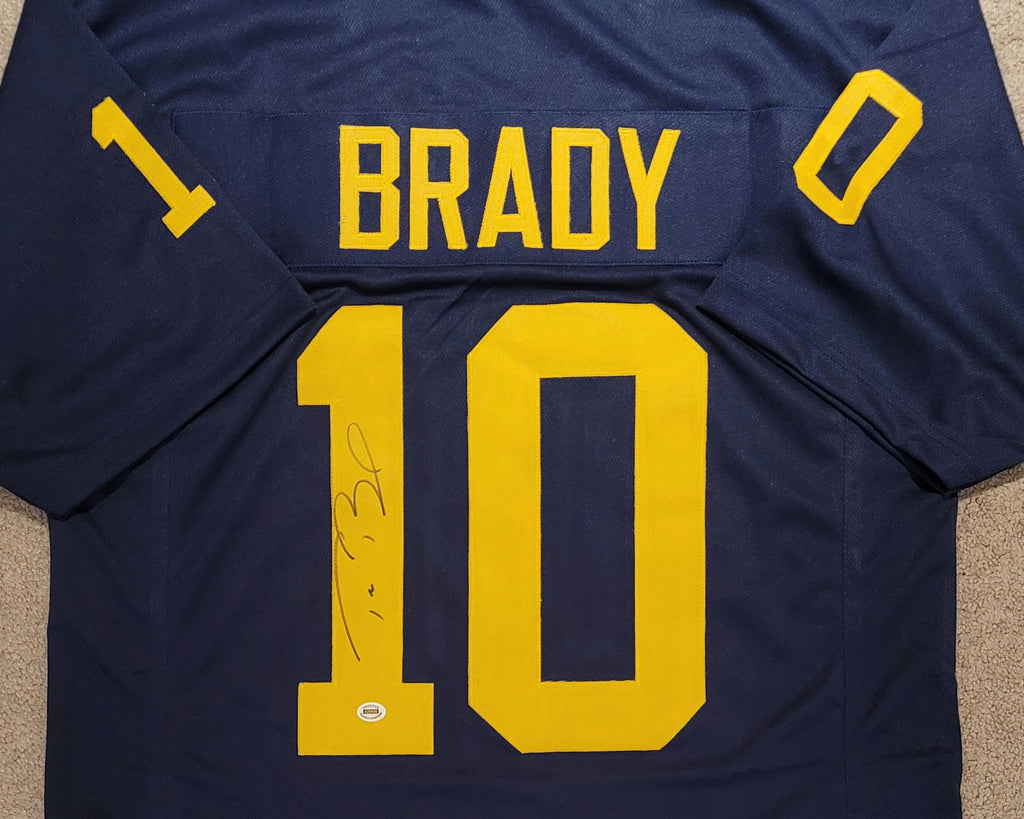 Tom Brady Signed Autographed Michigan Wolverines Custom Jersey w/ COA