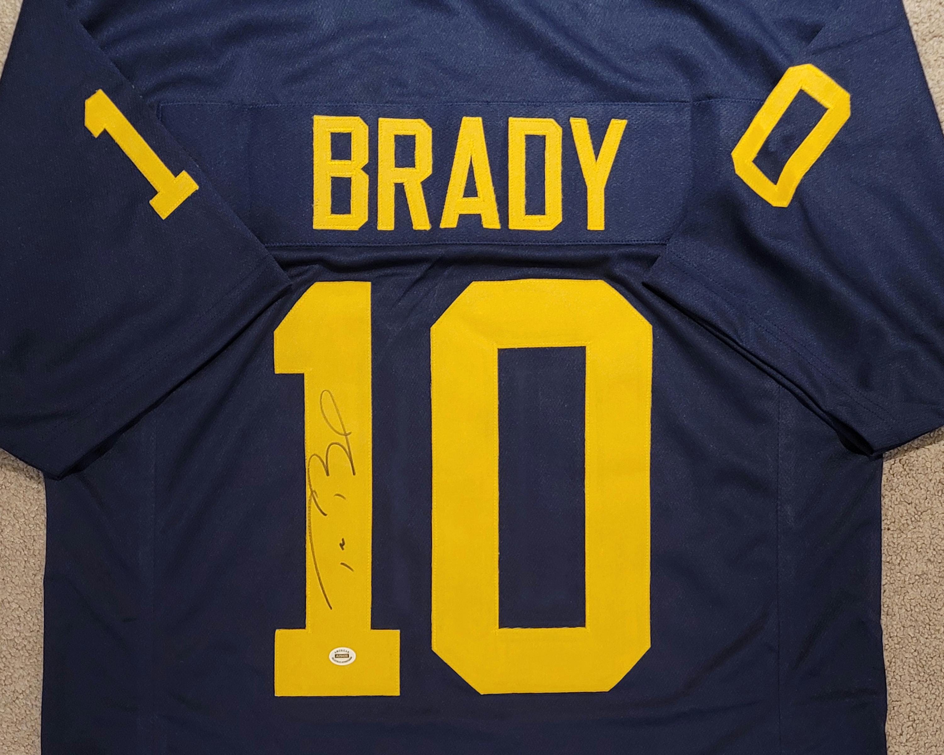 Tom Brady Signed Autographed Michigan Wolverines Custom Jersey w/ COA