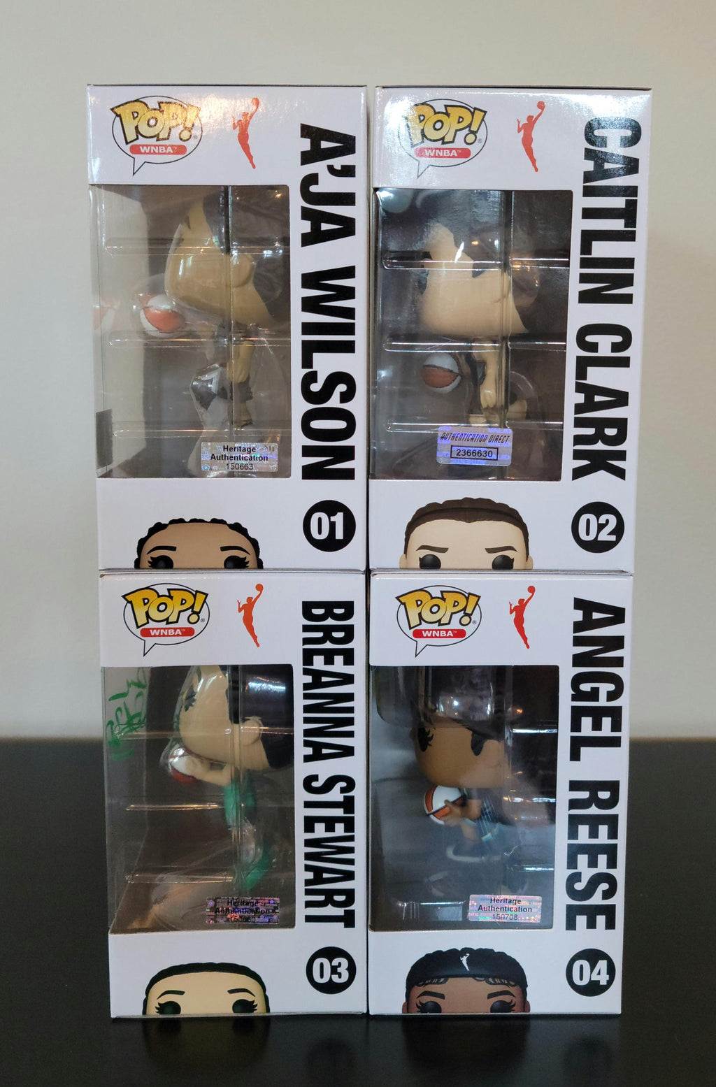 WNBA Set! Signed Autographed Rookie Funko Pops Caitlin Clark WNBA Hologram & COA