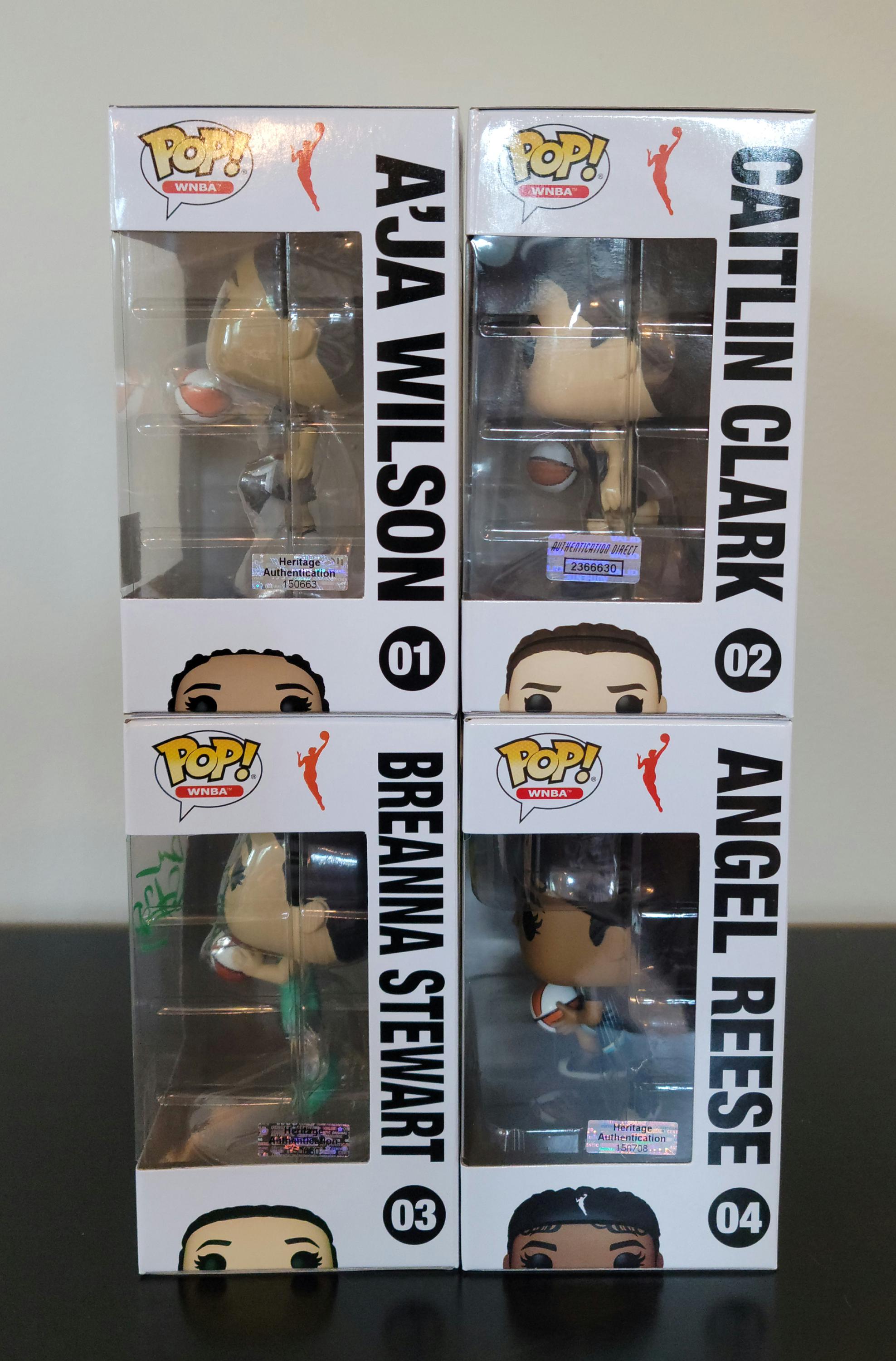 WNBA Set! Signed Autographed Rookie Funko Pops Caitlin Clark WNBA Hologram & COA