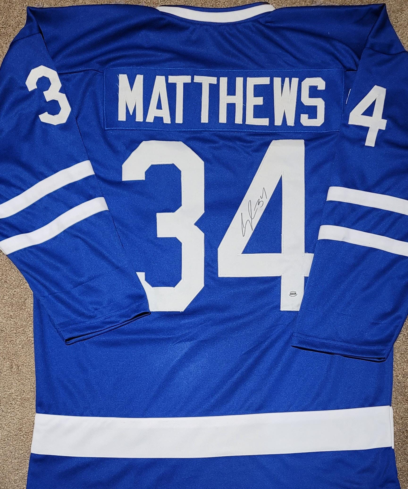 Auston Matthews Signed Autographed Toronto Maple Leafs Custom Jersey w/ COA