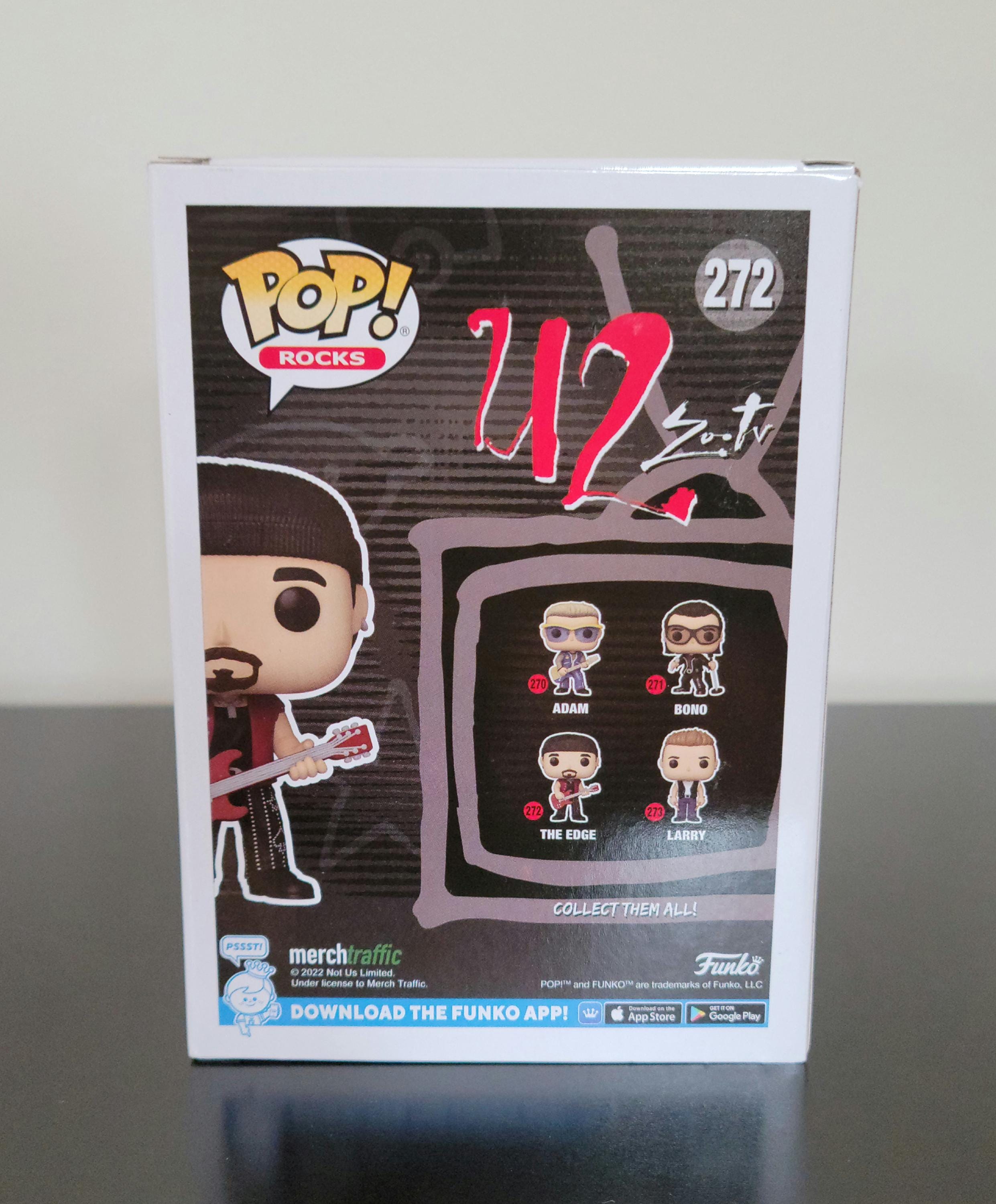 The Edge U2 Signed Autographed Funko Pop Hologram COA Authenticated