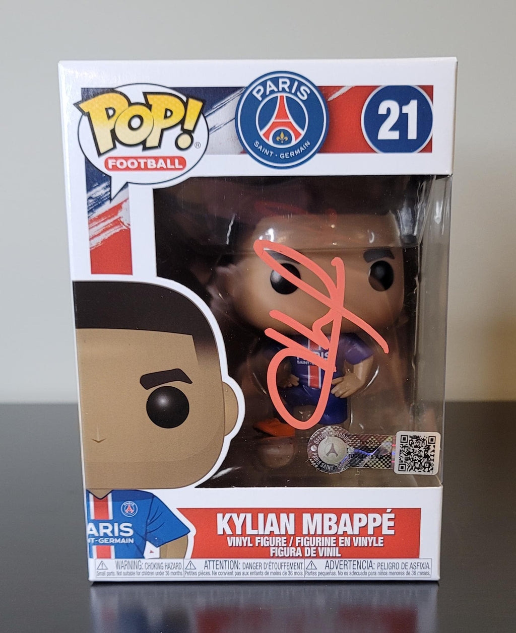 Kylian Mbappe Signed Autographed Funko Pop Real Madrid with COA