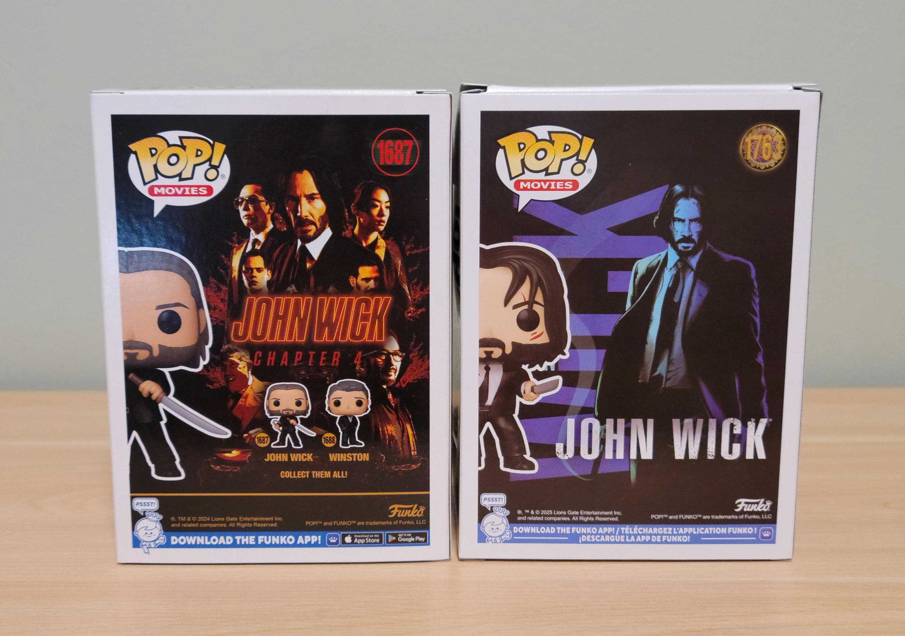 TWO! Keanu Reeves Signed Autographed John Wick Funko Pops w/ COA Neo The Matrix