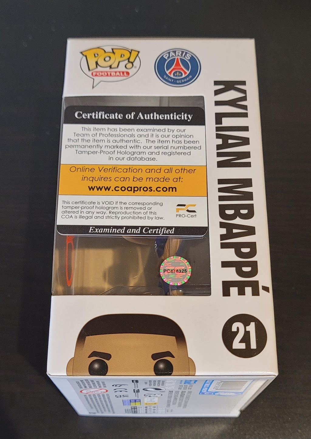 Kylian Mbappe Signed Autographed Funko Pop Real Madrid with COA