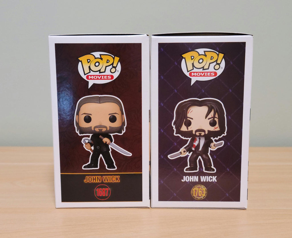 TWO! Keanu Reeves Signed Autographed John Wick Funko Pops w/ COA Neo The Matrix