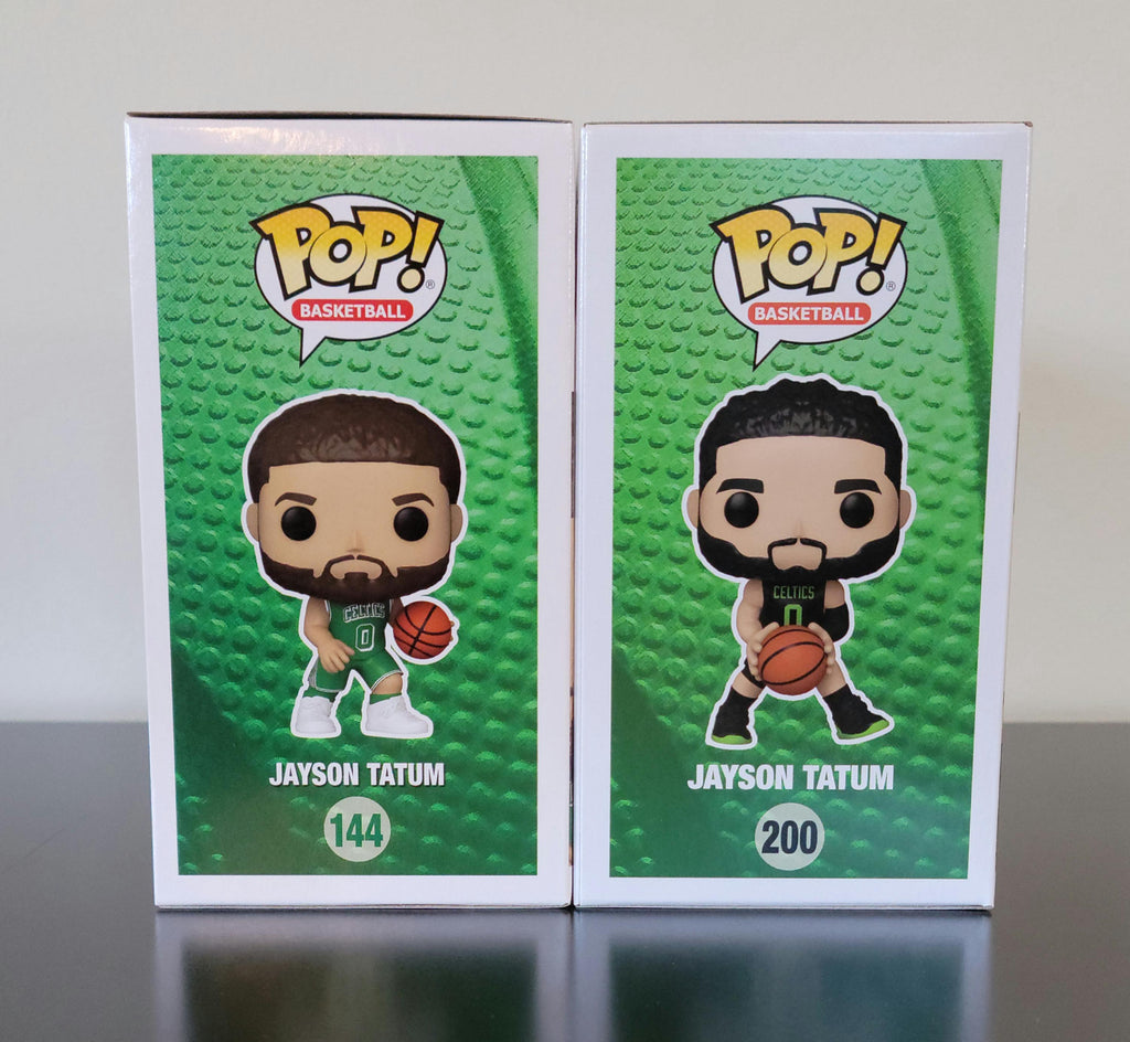 TWO! Jayson Tatum Signed Autographed Funko Pops Boston Celtics w/ NBA Holo COA